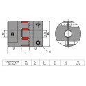 Кулачкова муфта 5*5 D25, L30 (SRJ25C)
