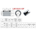 Линейный подшипник открытого типа LM16UU-OP
