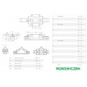 Каретка HIWIN, RGW25HCZBH, ціна з ПДВ