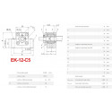 Кінцева опора гвинта КГП, EK12-C5 (HIWIN, клас точності С5)