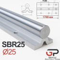 Напрямний лінійний вал на опорі SBR25, 1700 мм