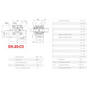 Кінцева опора гвинта КГП, EK20-C5 (HIWIN, клас точності С5)