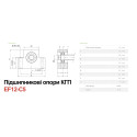 Кінцева опора гвинта КГП, EF12-C5 (HIWIN, клас точності С5)