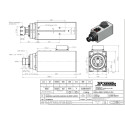 Електрошпиндель Teknomotor 5160-A-DBS-P-ER32-HY-RH, 3.3 кВт, 18000 об/хв, ER32, 220/380 В