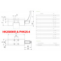 Затискний елемент HK2505KR & PHK25-4 до напрямних HIWIN серії CGR25