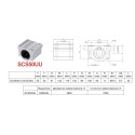 Лінійний підшипник у корпусі, SCS50UU-SC50UU