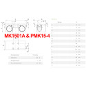 Затискний елемент MK1501A & PMK15-4 до напрямних HIWIN серії HGR15 та EGR15 (Ціна з ПДВ)