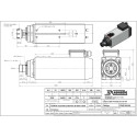 Електрошпиндель 5160-D-DBS-P-ER32-SV-HY-RH- 6 кВт, 220 В / 380 В, 24 000 об/хв, Ціна: вказана з ПДВ