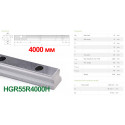 Напрямна лінійного переміщення, HGR55R точність H, довжина 4000 мм