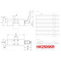 Затискний елемент HK2505KR до напрямних HIWIN серії CGR25