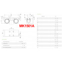 Затискний елемент MK1501A до напрямних HIWIN серії HGR15 та EGR15 (Ціна з ПДВ)