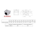 Линейный подшипник в корпусе SCS25UU-SC25UU