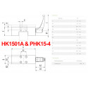 Затискний елемент HK1501A & PHK15-4 до напрямних HIWIN серії HGR15