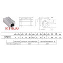 Линейный подшипник в корпусе SCS16LUU-SC16LUU