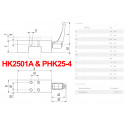 Затискний елемент HK2501A & PHK25-4 до напрямних HIWIN серії EGR25, HGR25, RGR25