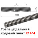 Трапецеїдальний ходовий гвинт TR14x4, сталь С15, ціна за 1 метр
