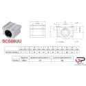 Линейный подшипник в корпусе SCS8UU-SC8UU