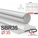 Напрямний лінійний вал на опорі SBR35, 2400 мм