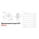 Кінцева опора гвинта КГП, EF8-C5 (HIWIN, клас точності С5)
