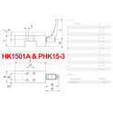 Затискний елемент HK1501A & PHK15-3 до напрямних HIWIN серії EGR15
