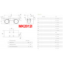 Затискний елемент MK2012I до напрямних HIWIN серії CGR20 (Ціна з ПДВ)