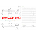 Затискний елемент HK2001A & PHK20-1 до напрямних HIWIN серії HGR20
