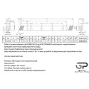 Косозуба зубчаста рейка Apex  модуль М3, 0308R150C10, довжина 1,5 м, Ціна з ПДВ