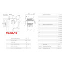 Кінцева опора гвинта КГП, EK8-C5 (HIWIN, клас точності С5)