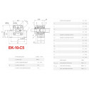 Кінцева опора гвинта КГП, EK10-C5 (HIWIN, клас точності С5)