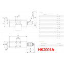 Затискний елемент HK2001A до напрямних HIWIN серії EGR20
