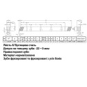 Косозуба зубчаста рейка Apex  модуль М2, 0206R200C10, довжина 2 м, Ціна з ПДВ