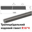 Трапецеїдальний ходовий гвинт TR16x4, сталь С15, ціна за 1 метр
