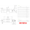 Затискний елемент HK1501A до напрямних HIWIN серії HGR15