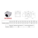 Линейный подшипник в корпусе SCS20UU-SC20UU
