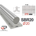 Напрямний лінійний вал на опорі SBR20, 270 мм