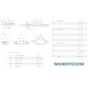 Каретка HIWIN, MGW7HZ1HM, Ціна з ПДВ