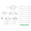 Каретка HIWIN, RGW15CCZBH, ціна з ПДВ