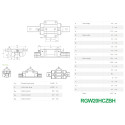 Каретка HIWIN, RGW20HCZBH, ціна з ПДВ
