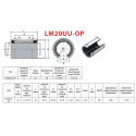 Линейный подшипник открытого типа LM20UU-OP