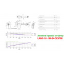 Лінійний привод актуатор, LAN5-11-1-100-24-GE-IP66