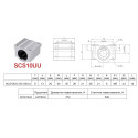 Лінійний підшипник у корпусі, SCS10UU-SC10UU