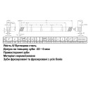 Косозуба загартована зубчаста рейка Apex  модуль М2, 0206R100C10 , довжина 1 м, Ціна з ПДВ
